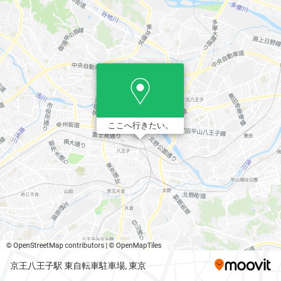 京王八王子駅 東自転車駐車場地図