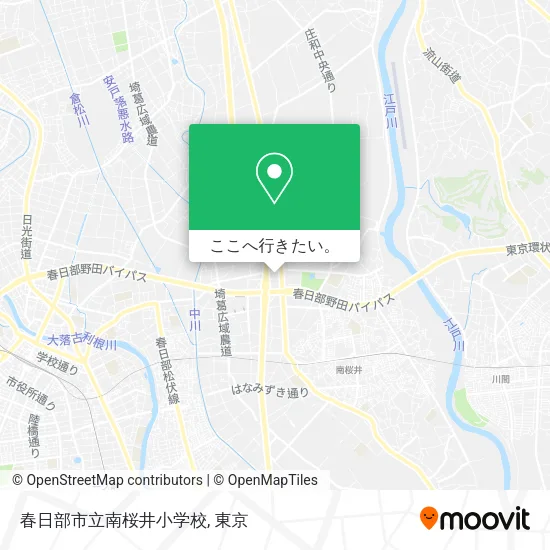 春日部市立南桜井小学校地図