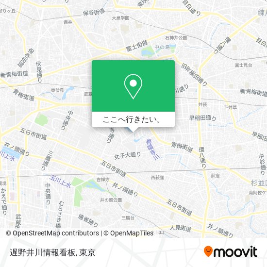 遅野井川情報看板地図