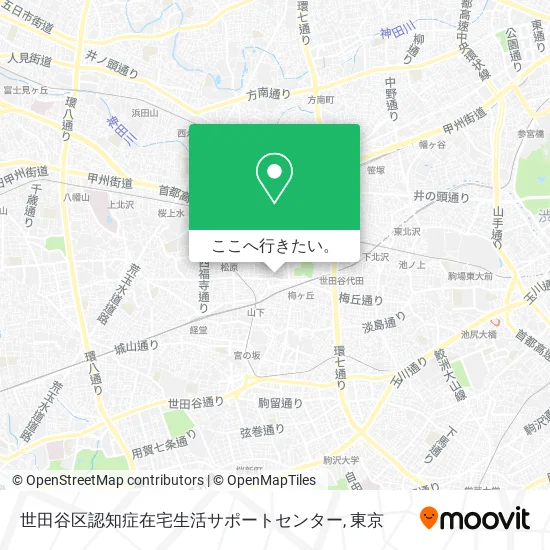 世田谷区認知症在宅生活サポートセンター地図