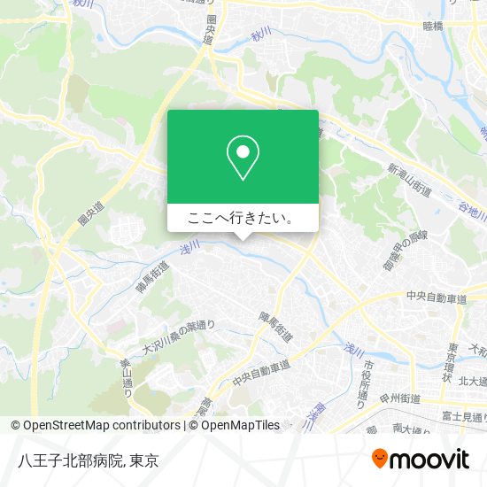 八王子北部病院地図