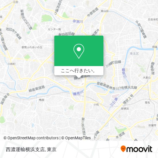 西濃運輸横浜支店地図
