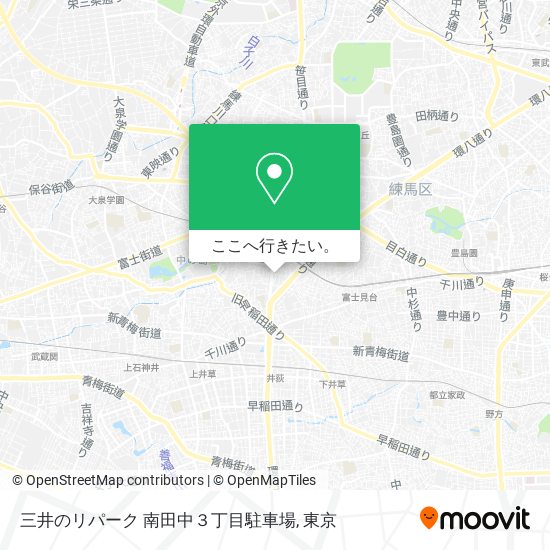 三井のリパーク 南田中３丁目駐車場地図