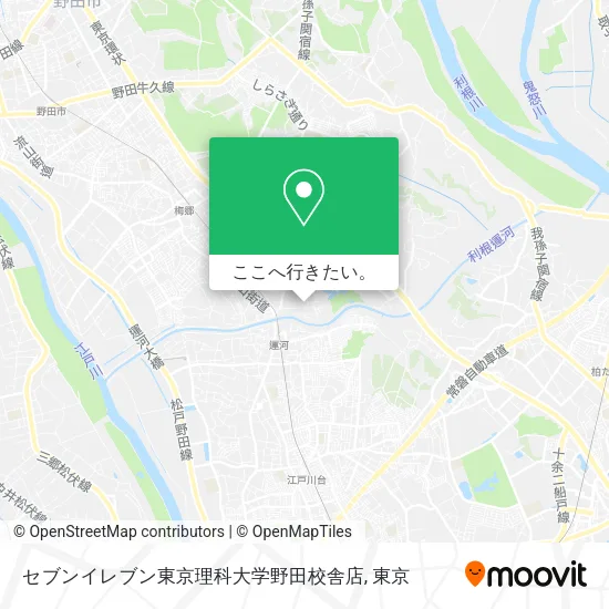 セブンイレブン東京理科大学野田校舎店地図
