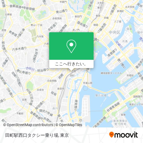 田町駅西口タクシー乗り場地図