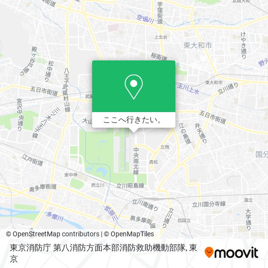東京消防庁 第八消防方面本部消防救助機動部隊地図