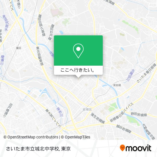 さいたま市立城北中学校地図