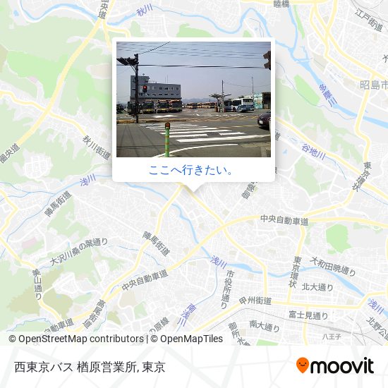 西東京バス 楢原営業所地図