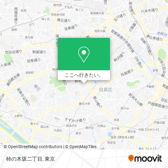 柿の木坂二丁目地図