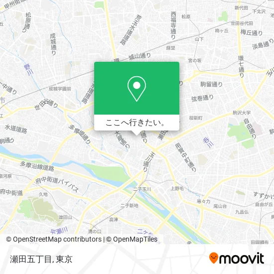 瀬田五丁目地図