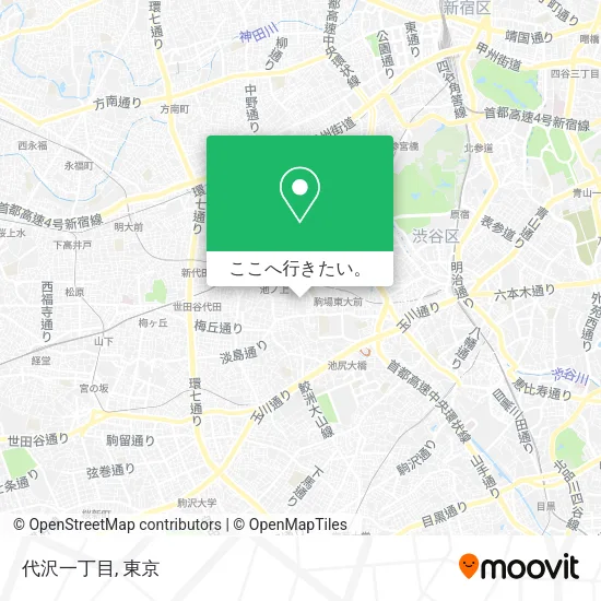 代沢一丁目地図