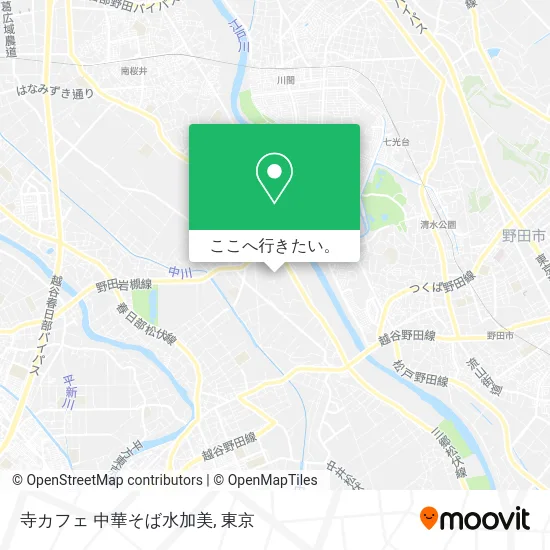 寺カフェ 中華そば水加美地図
