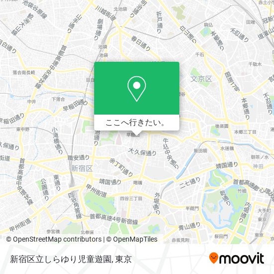 新宿区立しらゆり児童遊園地図