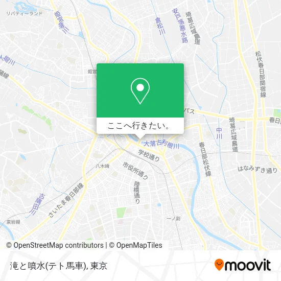 滝と噴水(テト馬車)地図