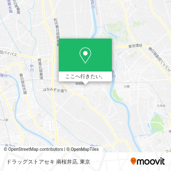 ドラッグストアセキ 南桜井店地図