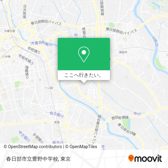春日部市立豊野中学校地図