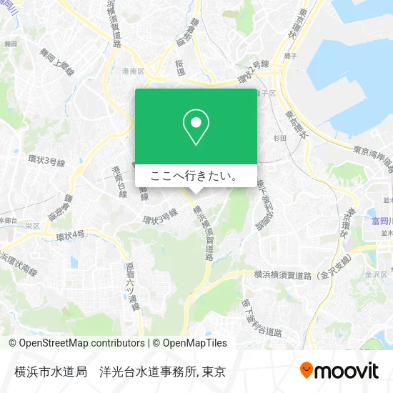 横浜市水道局　洋光台水道事務所地図