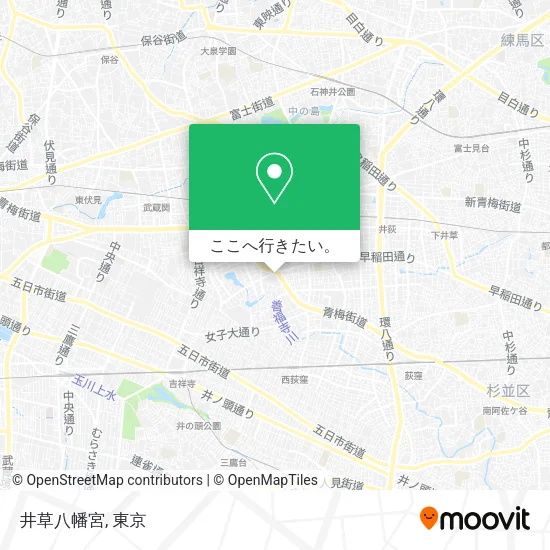 井草八幡宮地図