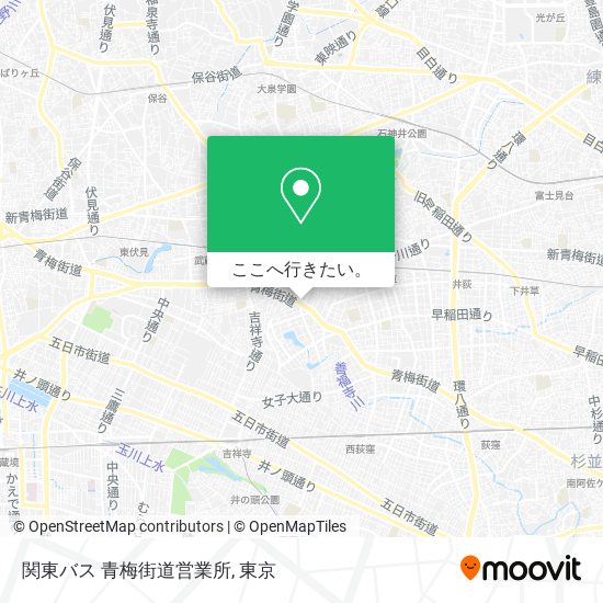 関東バス 青梅街道営業所地図