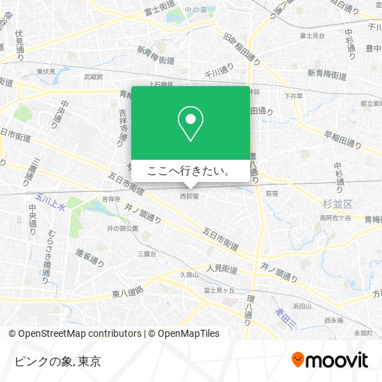 ピンクの象地図