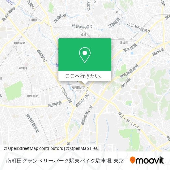 南町田グランベリーパーク駅東バイク駐車場地図