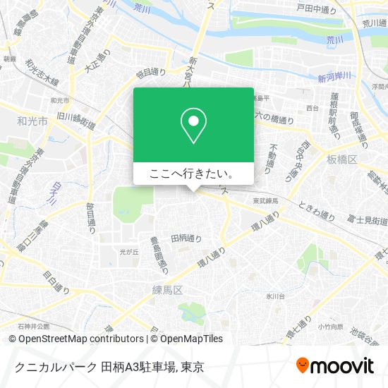 クニカルパーク 田柄A3駐車場地図