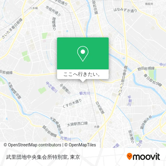 武里団地中央集会所特別室地図