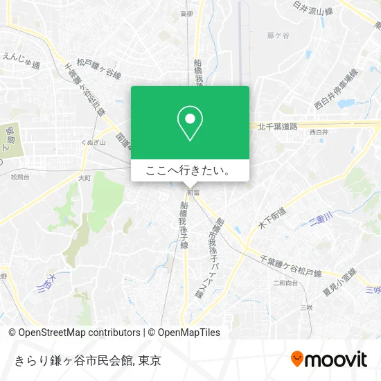 きらり鎌ヶ谷市民会館地図