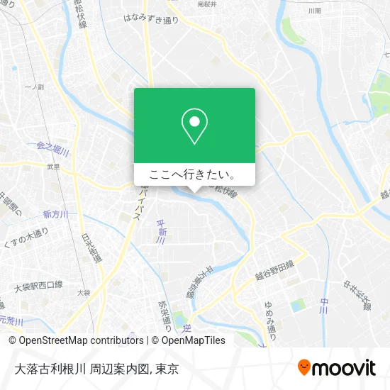 大落古利根川 周辺案内図地図