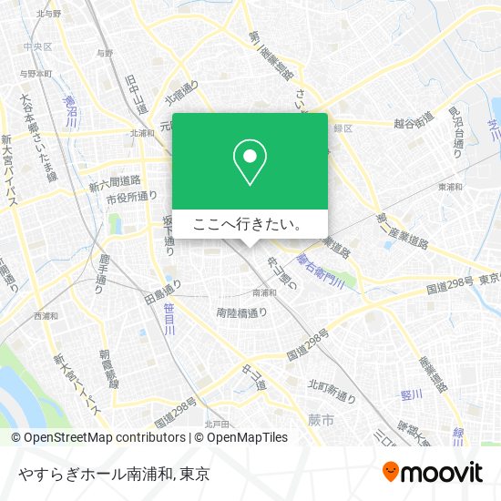 やすらぎホール南浦和地図