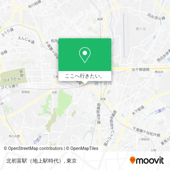 北初富駅（地上駅時代）地図