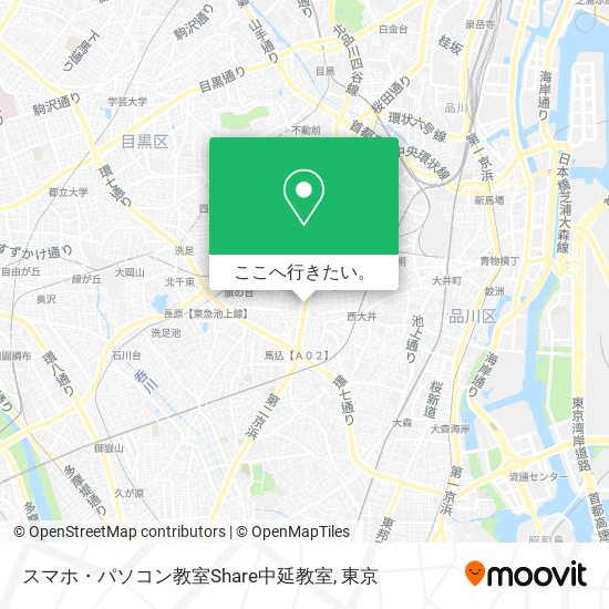 スマホ・パソコン教室Share中延教室地図