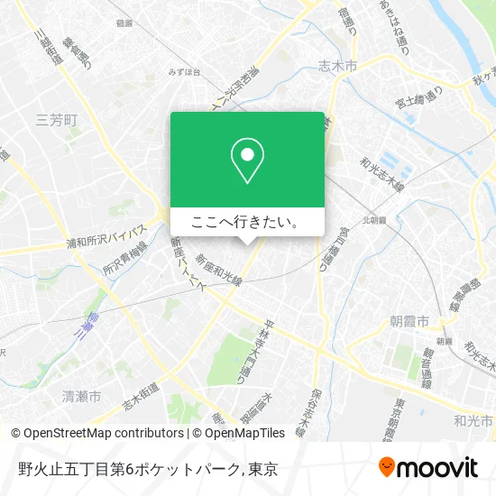 野火止五丁目第6ポケットパーク地図