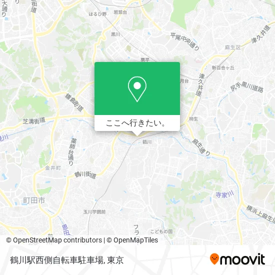 鶴川駅西側自転車駐車場地図