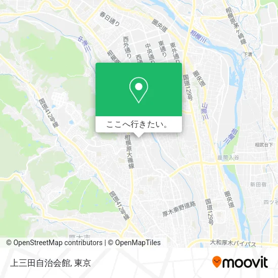 上三田自治会館地図