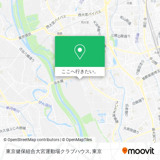 東京健保組合大宮運動場クラブハウス地図