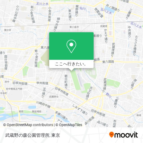 武蔵野の森公園管理所地図