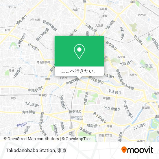 Takadanobaba Station地図
