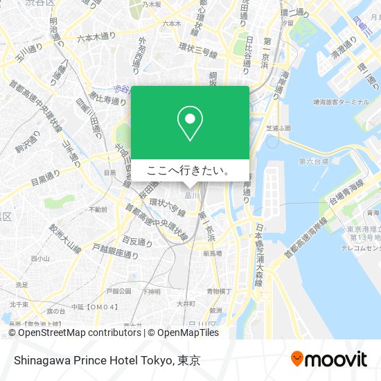 Shinagawa Prince Hotel Tokyo地図