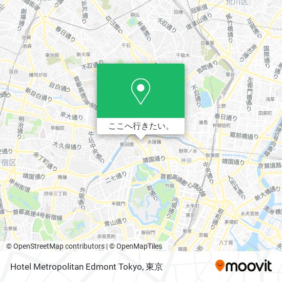 Hotel Metropolitan Edmont Tokyo地図