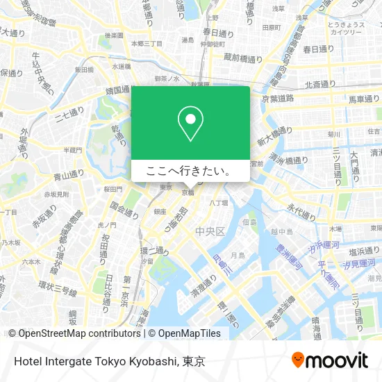 Hotel Intergate Tokyo Kyobashi地図