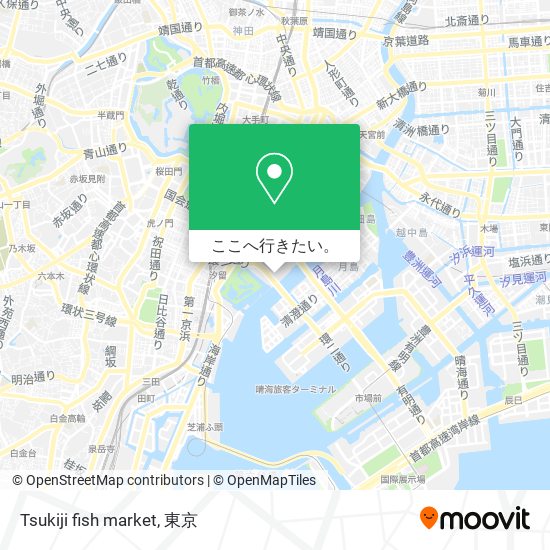 Tsukiji fish market地図