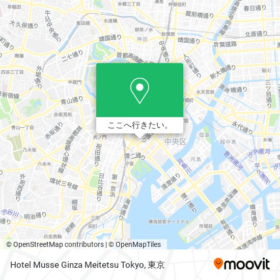 Hotel Musse Ginza Meitetsu Tokyo地図
