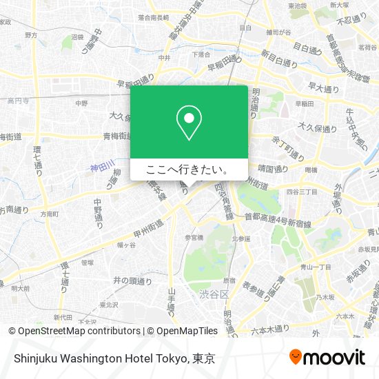 Shinjuku Washington Hotel Tokyo地図