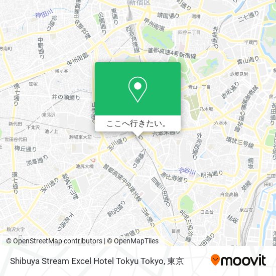 Shibuya Stream Excel Hotel Tokyu Tokyo地図