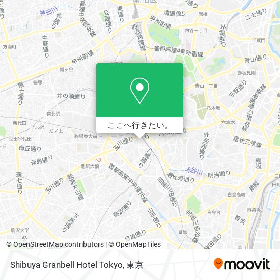 Shibuya Granbell Hotel Tokyo地図