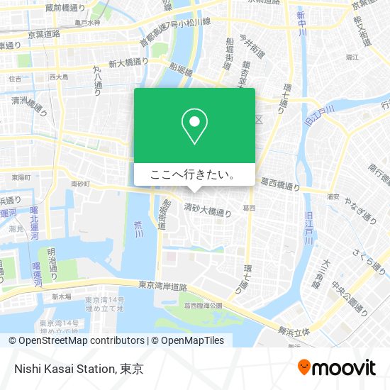 Nishi Kasai Station地図