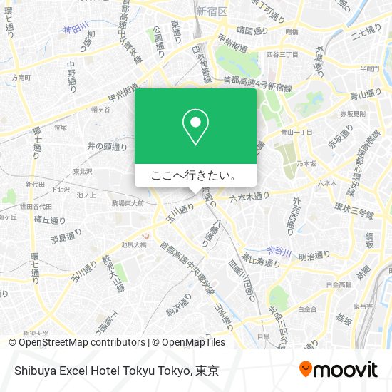 Shibuya Excel Hotel Tokyu Tokyo地図
