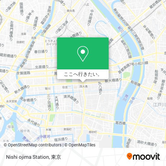 Nishi ojima Station地図