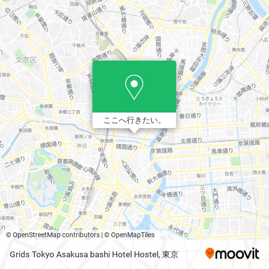 Grids Tokyo Asakusa bashi Hotel Hostel地図